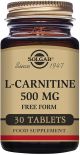 SOLGAR L-CARNITINE 500MG 30 TABS.