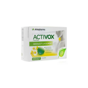 Activox Pastilhas sem Açucar Dor de Gargante Menta-Eucalipto 24 pastilhas