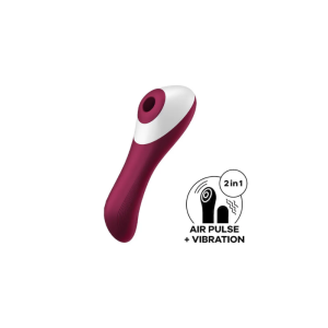 Satisfyer - Dual Crush Vibrador y Succionador USB Rojo