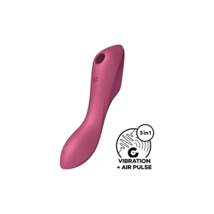 Satisfyer - Curvy Trinity 3 Vibrador y Succionador Triple Estimulación USB Rojo