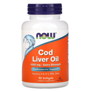 Now Cod Liver Oil Extra Stren1000mg 90so