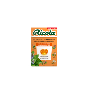Ricola Rebuc.50g S.Açúcar Laranja+Menta