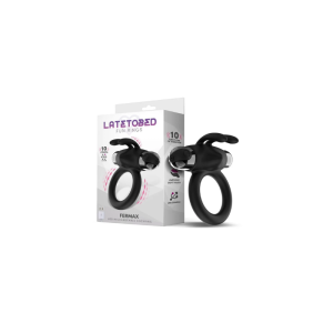 Latetobed Fermax Anel Vibratório com Coelho USB Silicone Preto