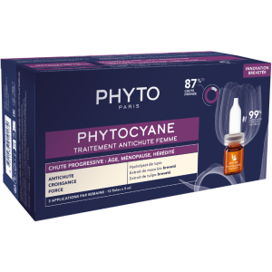 Phyto - Phytocyane Mulher Queda de Cabelo Progressiva 5ml x 12 amp.